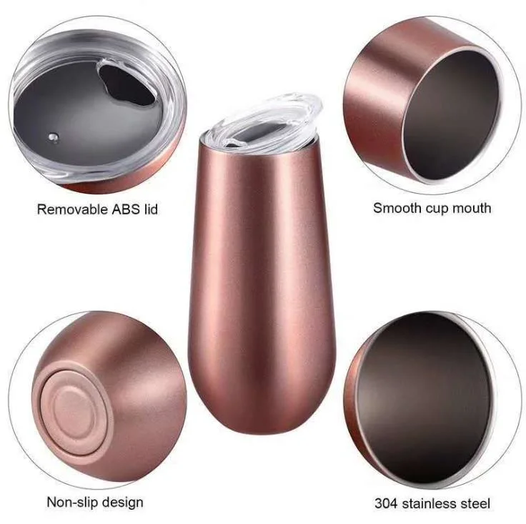 12oz Vacuum Stainless Steel Eggshell Cup with Plastic Lid for Coffee Tea Beverages