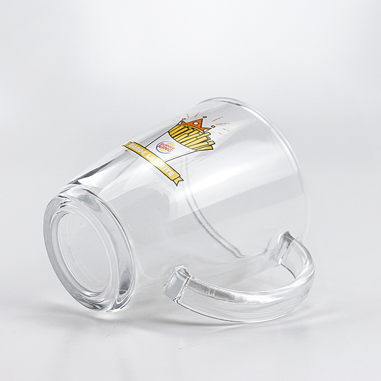 Wholesale Personalize Clear Coffee Cup Mug Glass Custom Printed Logo