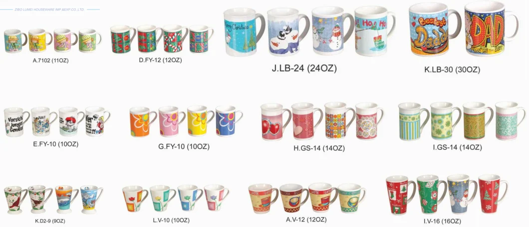 Assorted Standard Straight Ceramic Mug White for Sublimation Cheap Supplier