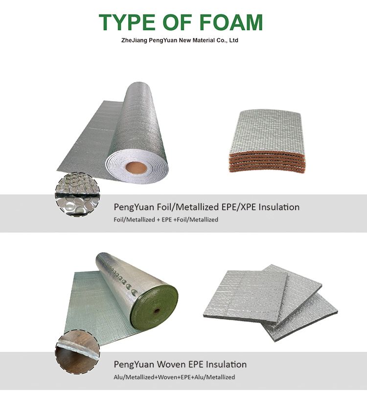 Sound Proof Insulation Alumiunm Foil EPE Foam Thermal Insulation Packaging Foam