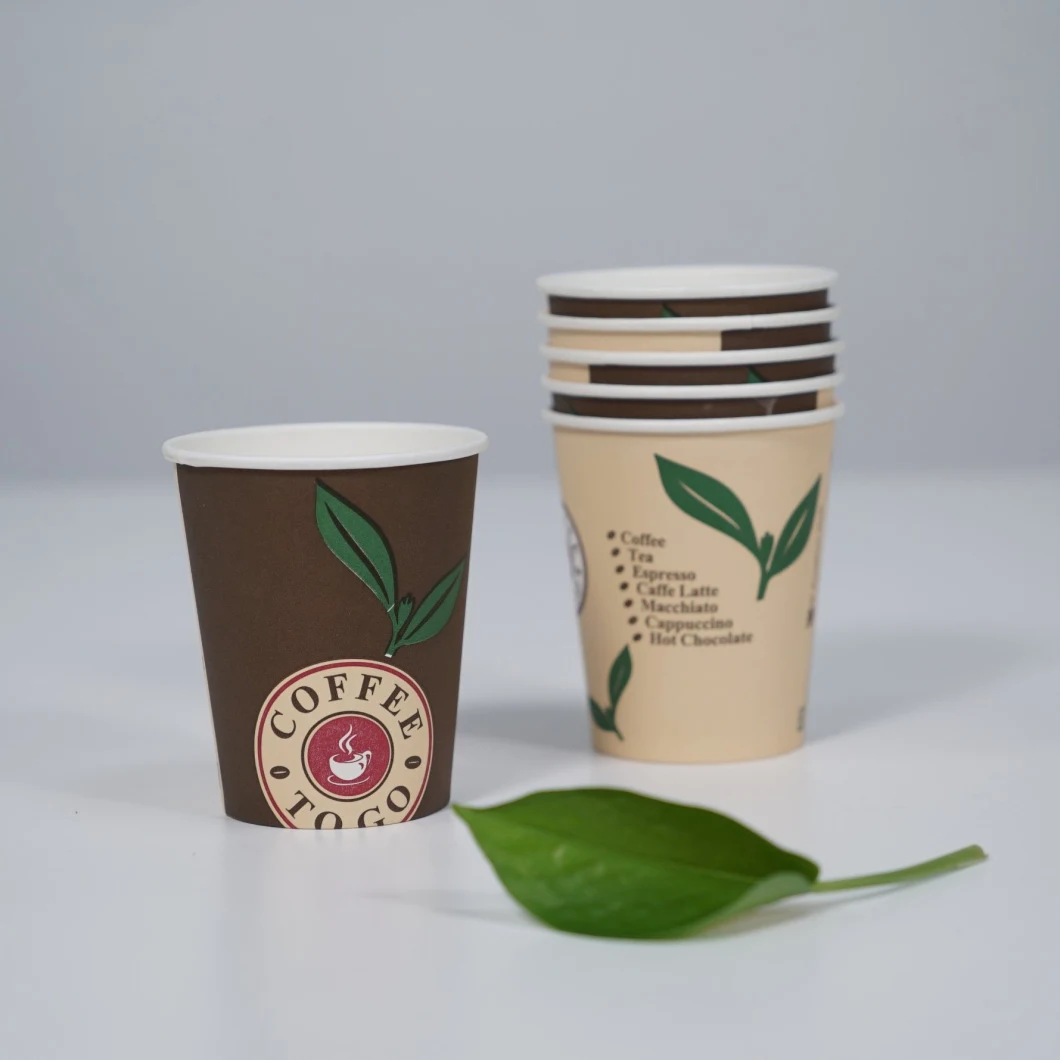 Custom Logo Disposable Single Wall Paper Cup Coffee Cup Hot Drinks Cup