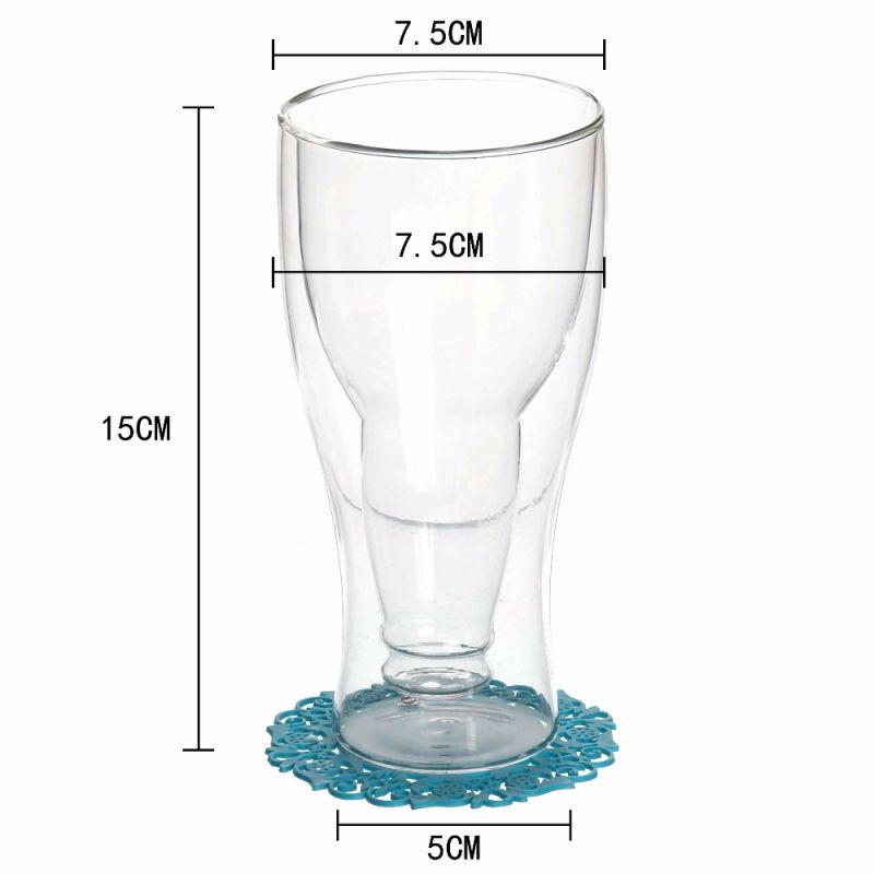 250ml Double Wall Beer Glass Cup/Beer Cup/Pilsen Cup