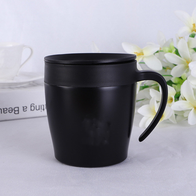 Coffee Mug Insulated Double Walled Coffee Tumbler with Handle and Spoon