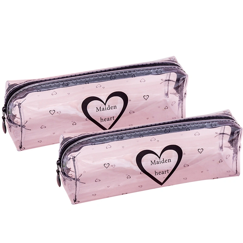 Lovely Simple Transparent Letter Anise Pen Bag Small Fresh Creative Student Portable Pencil Bag Stationery Bag