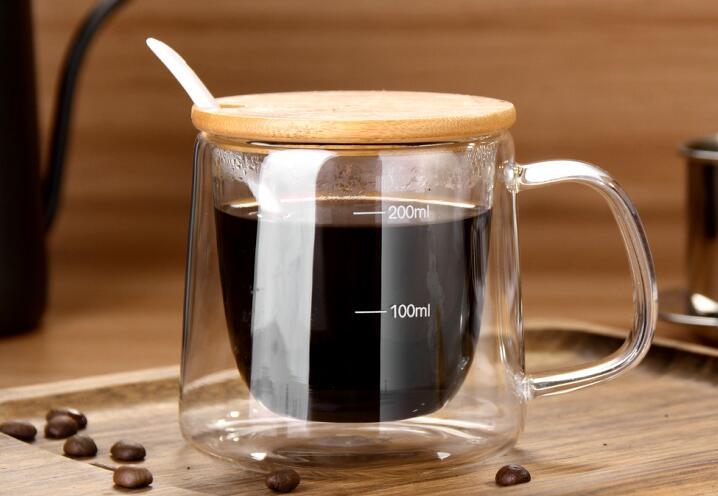 High Borosilicate Glass Coffee Cup Glass Mug Double Wall Glass Coffee Cup