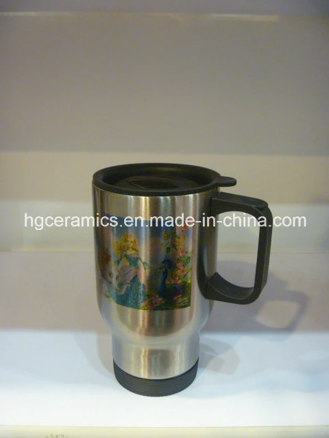 Stainless Steel Travel Mug, Sublimation Coated Travel Mug