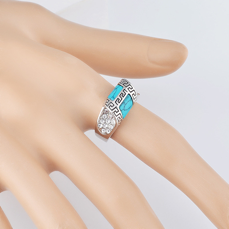Turquoise Ring Retro Jewelry Gift for Women