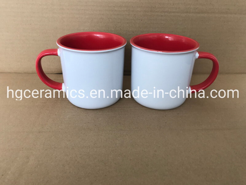 12oz Enamel Mug, Sublimation Enamel Mug, Two Tone Enamel Mug