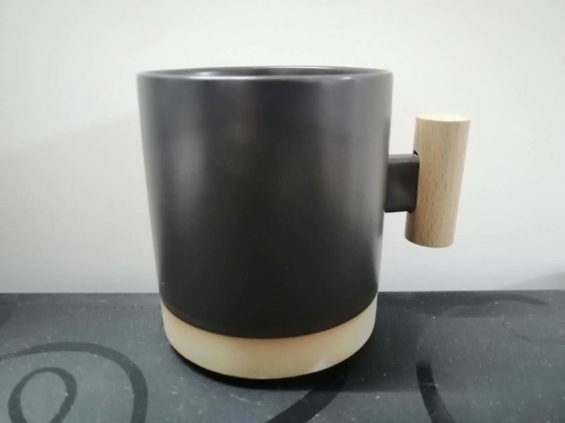 Coffee Cup with Wood Handle Water Mug Cup