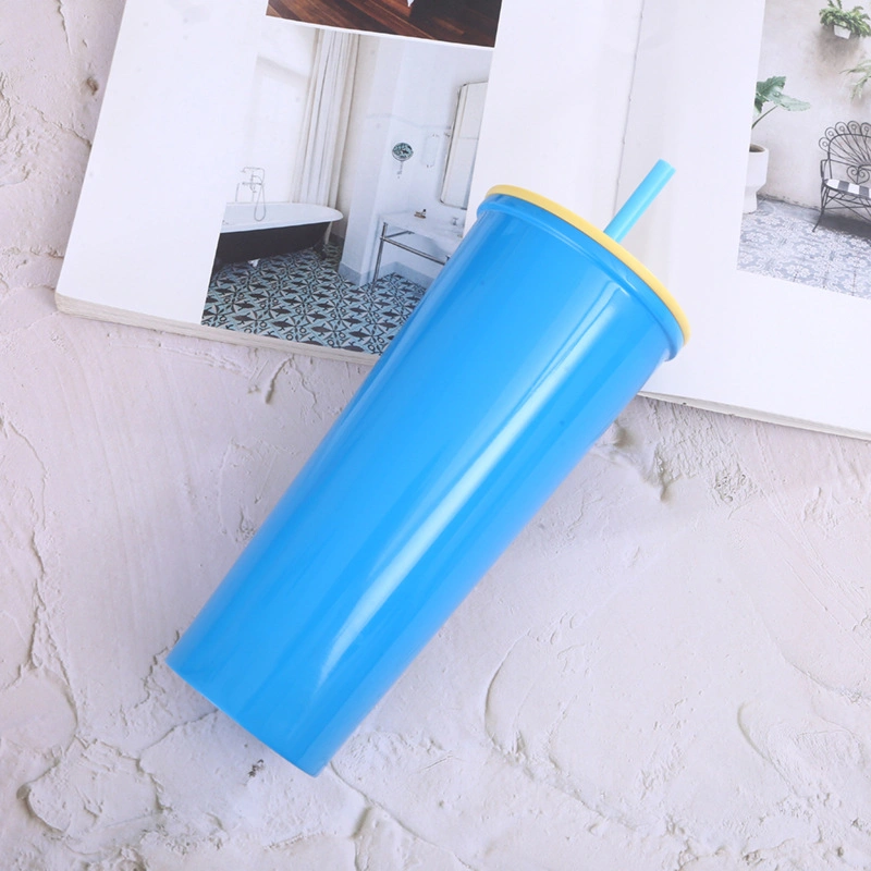 750ml Stainless Steel Insulated Custom Straw Cup with Lid