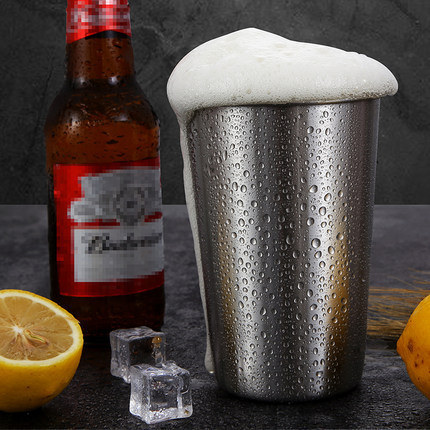 Single-Layer Rolled Edge 304 Stainless Steel Beer Mug Is Anti-Fall