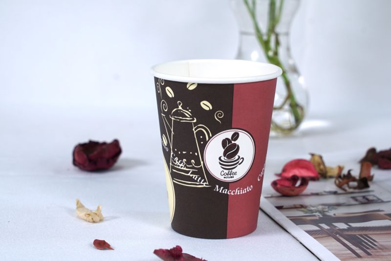 China Factory Special Design Disposable Paper Cup with Lid Water Cup Coffee Cup Beverage Cup Drinking Cup