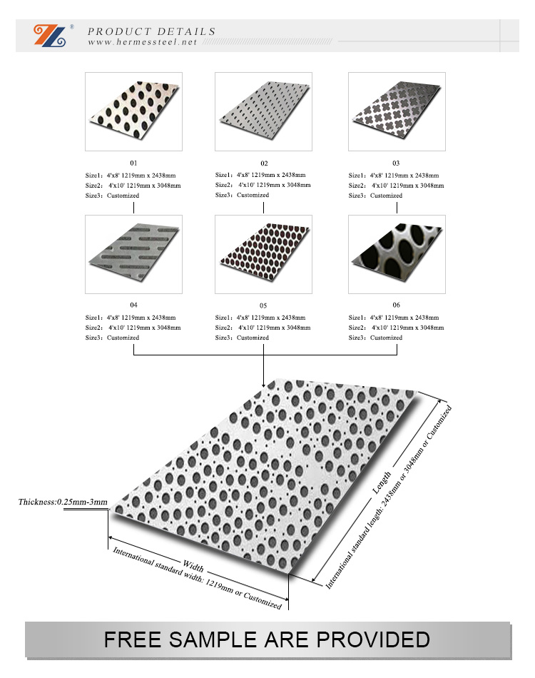 Perforated Stainless Steel Sheet-China Stainless Steel, Stainless Steel Decorative Sheet, Stainless Steel Embossing Color Sheet