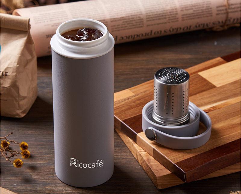 3 Layers Ceramic Stainless Steel Vacuum Mug with Optional Infuser