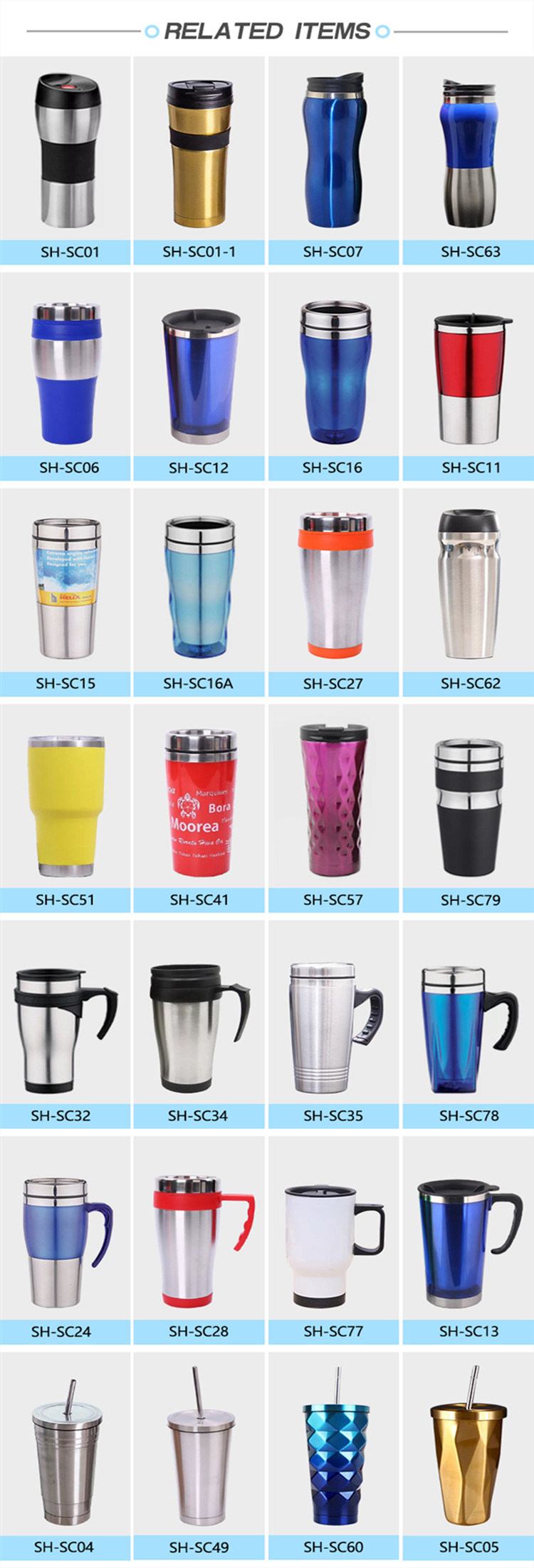 400ml Stainless Steel Mug Tumbler Stainless Steel Travel Mug, Promotional Mug (SH-SC41)