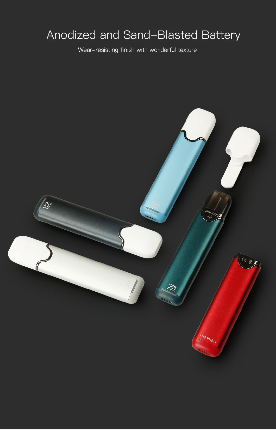 High Value 450mAh Ceramic Coil Red Color Starter Kit E-Cigarette Pod Vape Pen
