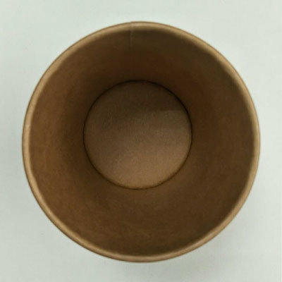 Simple Wall Kraft Paper Coffee Cup Disposable Ripple Wall Paper Cup/12oz Single Film Coffee Cup