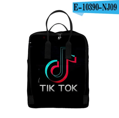 New Tik Tok 3D Printing Portable Backpack Youth Trend Men and Women Custom Backpack
