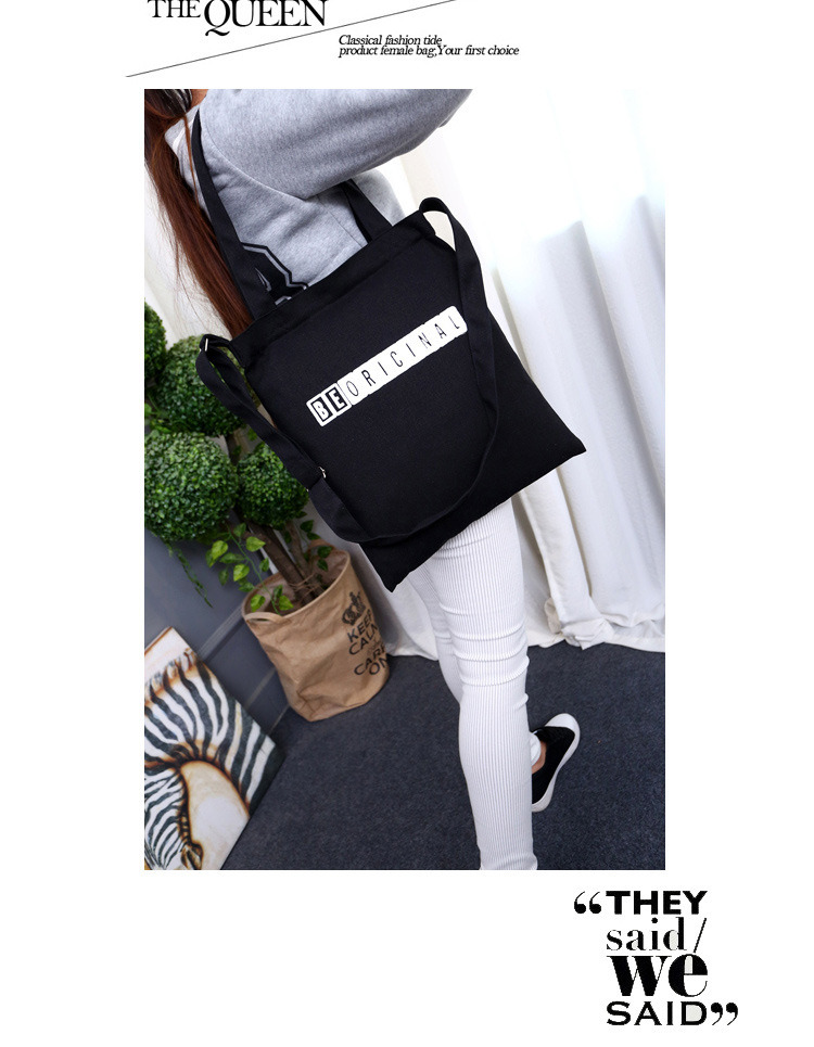 Factory Sale Canvas Bag Literature and Art Style
