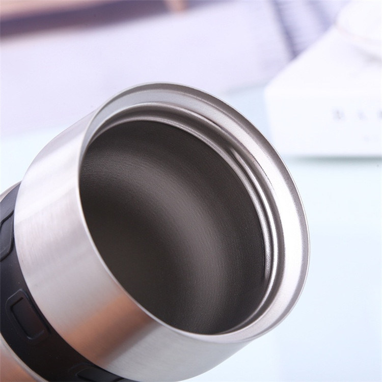 450ml Double Layer Vacuum Travel Mug with Silicon Ring