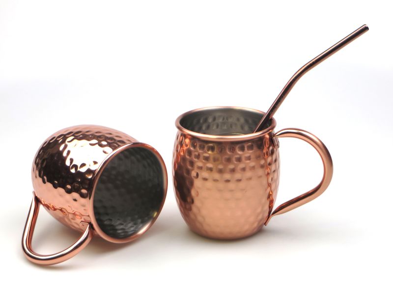 Eco-Friendly Stainless Steel Moscow Mule Copper Mug with Handle