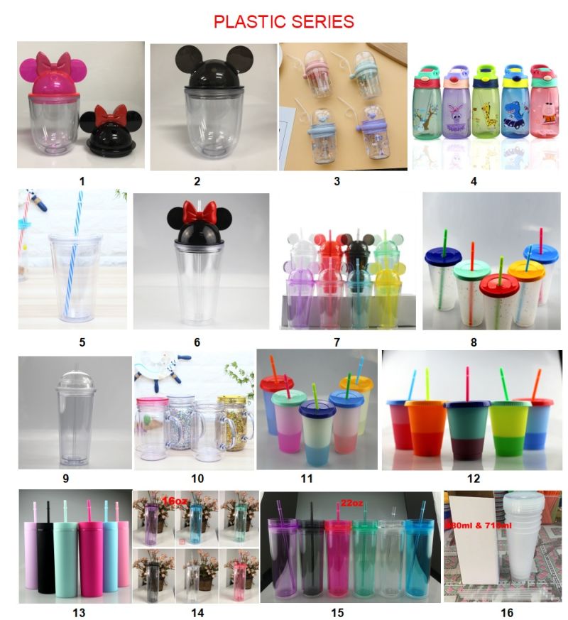 Double Wall Insulated Matte Plastic Water Cup 16oz Skinny Acrylic Tumbler with Straw