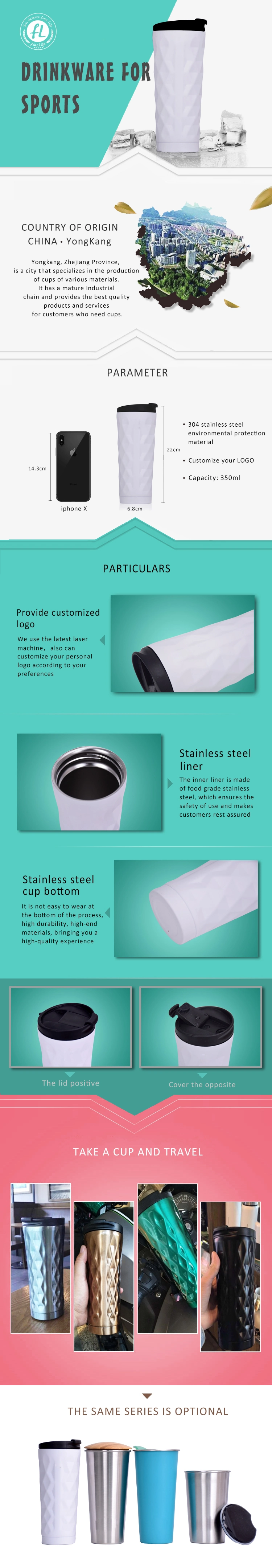 New 450ml Vacuum Tumbler Stainless Steel Coffee Cup Travel Mug