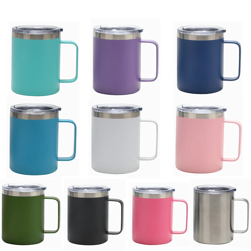Stainless Steel Hot Coffee Mugs with Handle Insulated Tumblers Cups