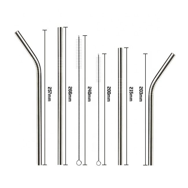 Eco Friendly Stainless Steel Drinking Straws for Tumblers Bulk Colorcocktail Straws