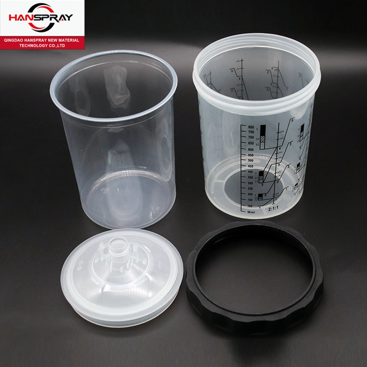 China 400ml/600ml/800ml Sps Cups Liners for Spray Gun Paint Plastic Automotive Paint Mixing Cup