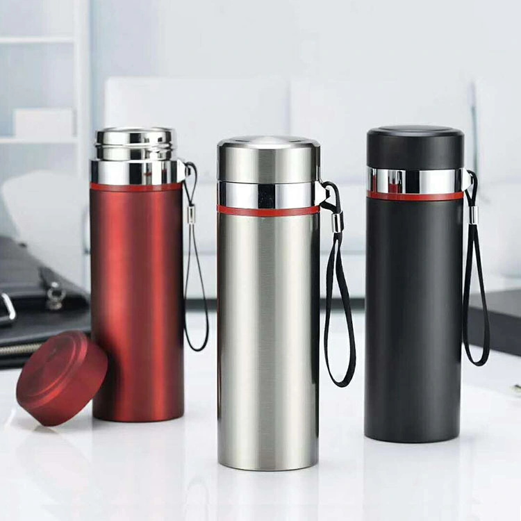 Fashion Stainless Steel Vacuum Cup Strap Water Bottle with Cover
