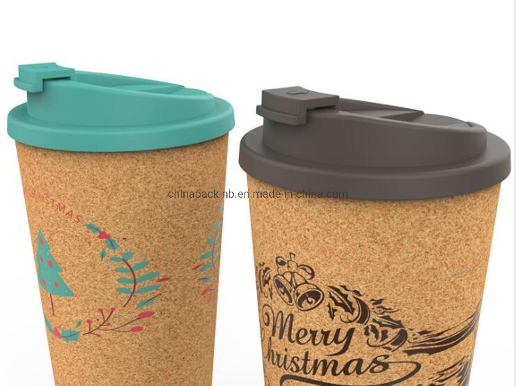 450ml Double Layer Cork Travel Mug with Silicone Lid