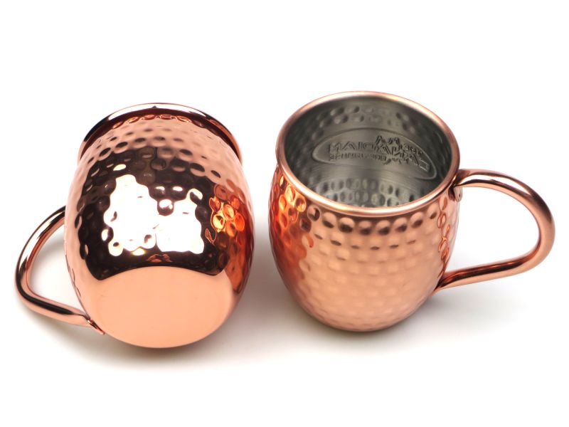 Eco-Friendly Stainless Steel Moscow Mule Copper Mug with Handle