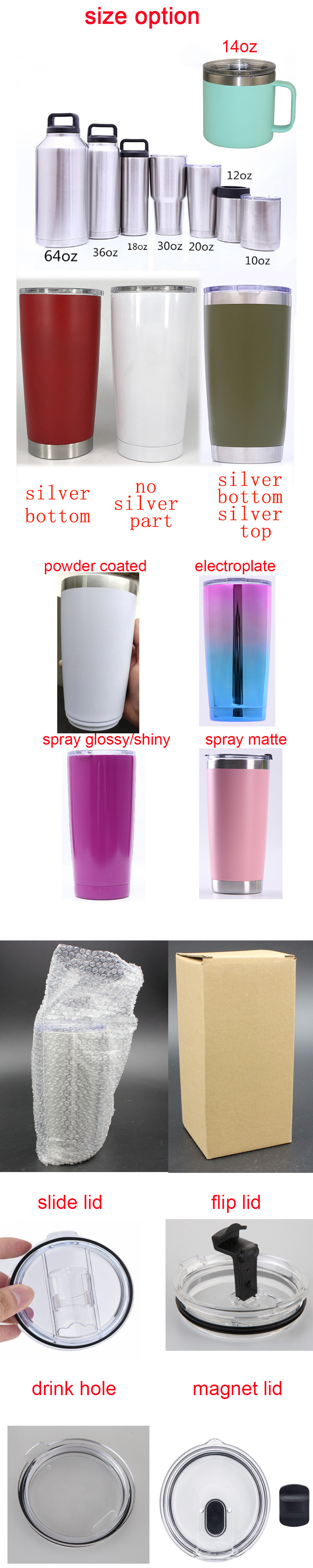 Stainless Steel Insulated 14oz Travel Mug Metal Coffee Tumbler with Straw 20oz Chinayetiprice