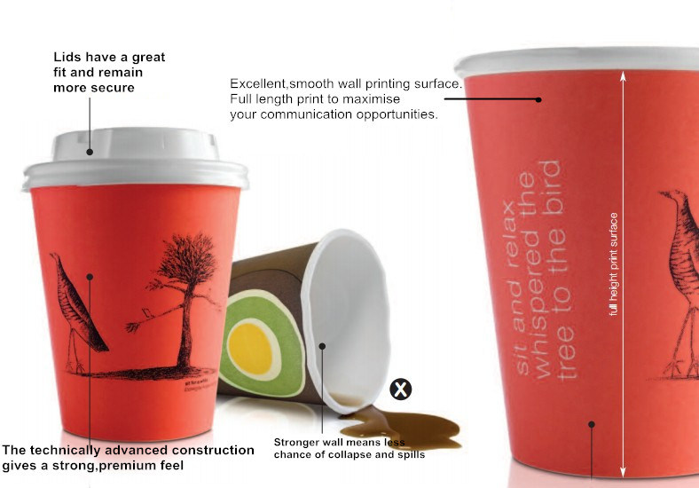 12 Ounce Recycled Insulated Single Wall Hot Paper Cup
