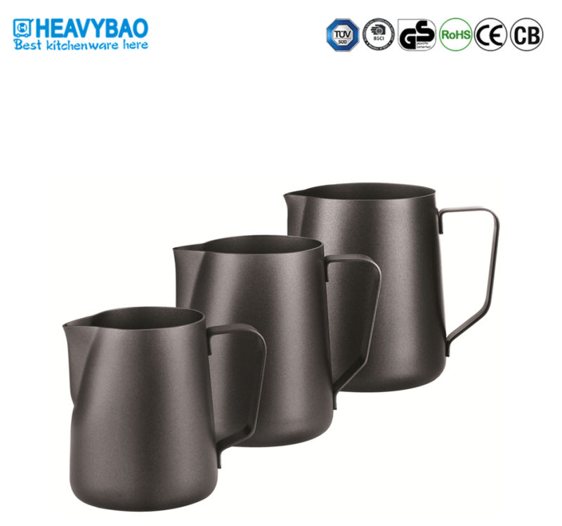 Heavybao Stainless Steel Coffee Tip Mouth Cup Pull Flower Cylinder Coffee Milk Cup