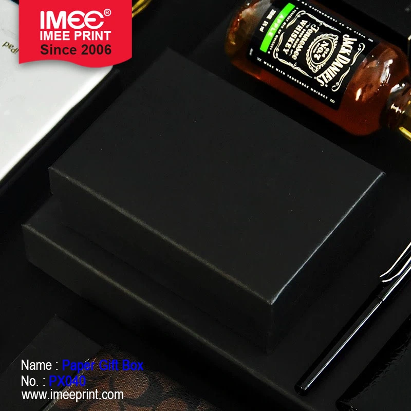 Imee Customize Logo 12 Sizes Many Shapes Exquisite Rectangular Black Literature Art Gift Box