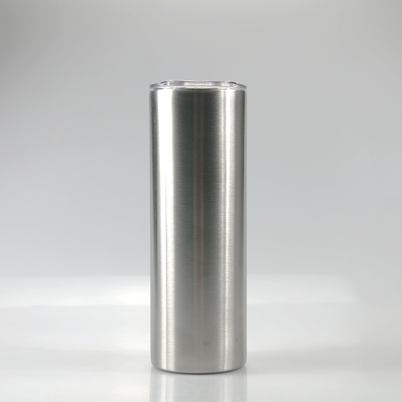 20oz Straight Vacuum Flasks Skinny Tumbler Stainless Steel Travel Mug