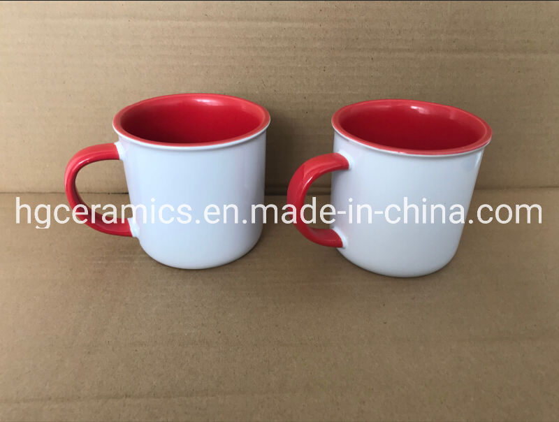 12oz Enamel Mug, Sublimation Enamel Mug, Two Tone Enamel Mug