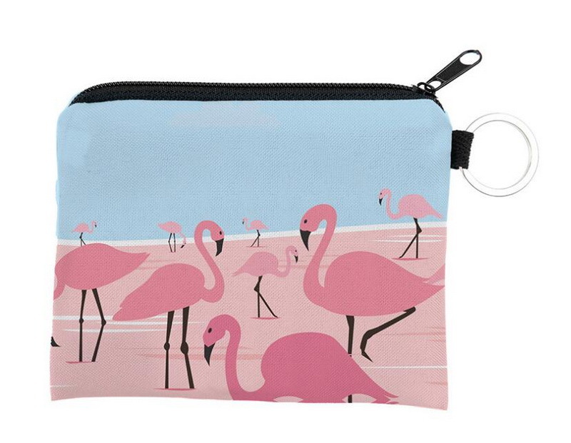 Hot Selling Creative Customized Flamingo Small Purse Keys Bag Coin Purse