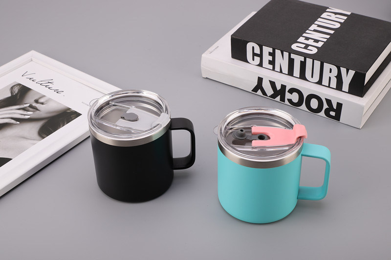 Colorful Stainless Steel Coffee Cup Sealed Insulated Tumbler Coffee Mug with Handle