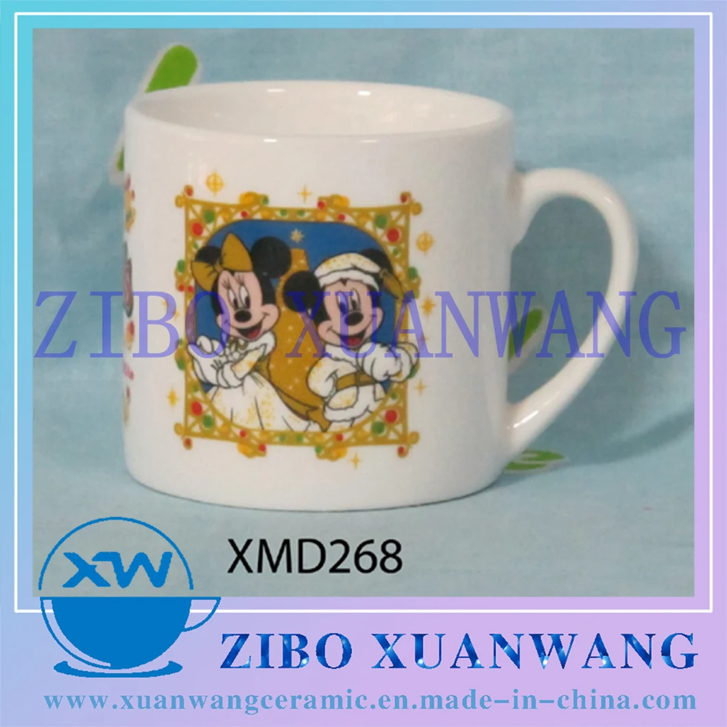 Straight Body Small Ceramic Mug for Souvenir Market Children Mug /Cup
