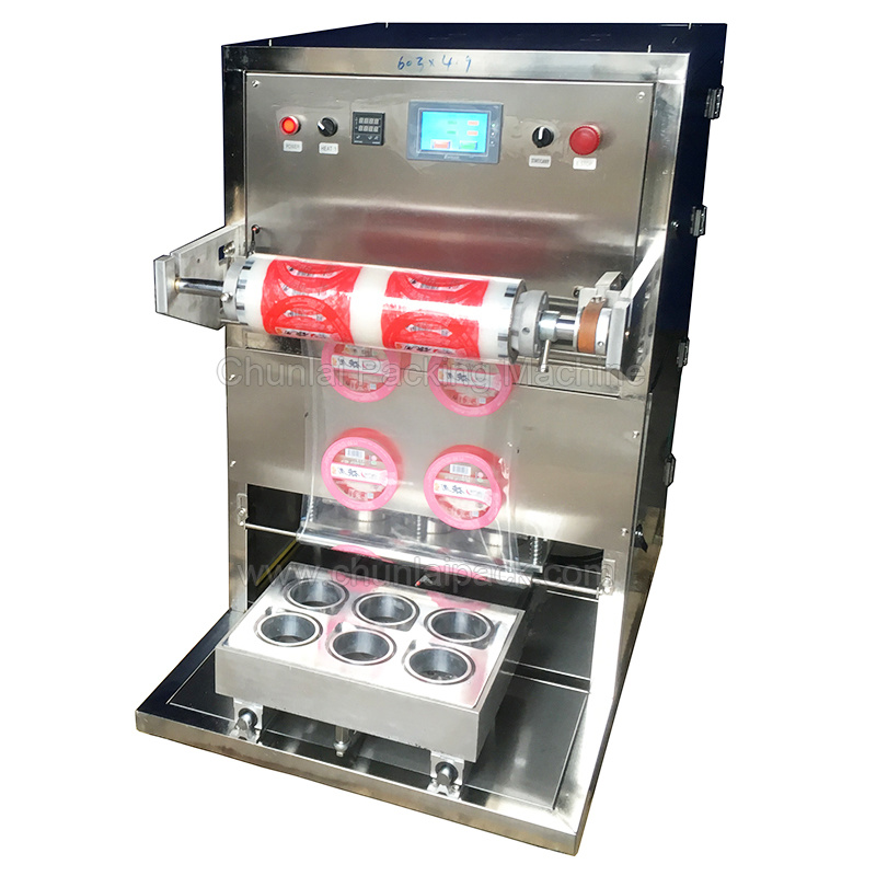 Semi-Automatic Pneumatic Plastic Tray Box Cup Can Heat Sealing Machine