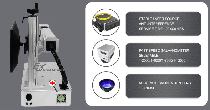 Fiber Laser Marking Machine for Stainless Steel Mugs Power Supply