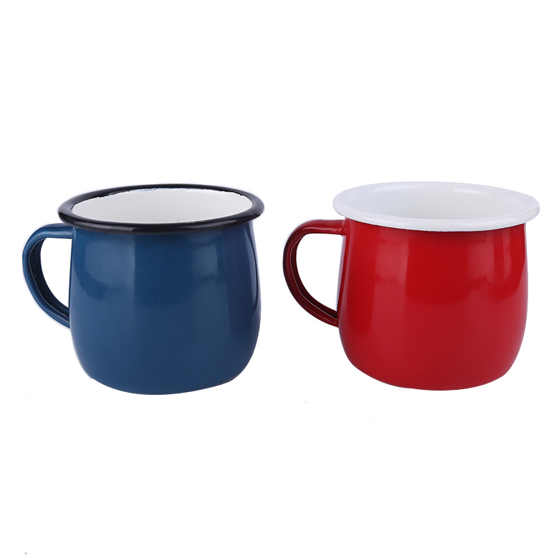 Customize Logo Enamel Coffee Mug Enamel Mug Cup Enamel Mugs