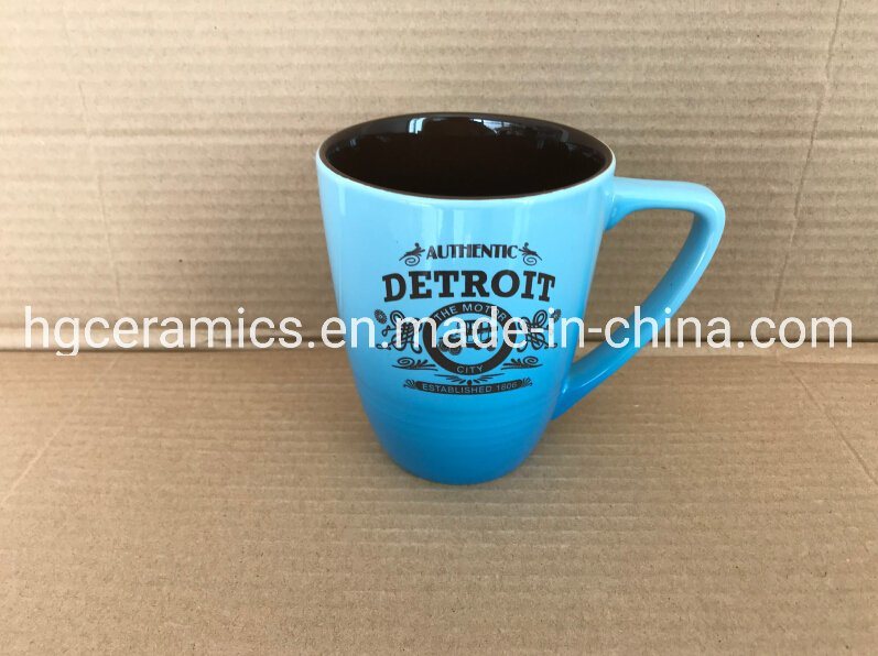 14oz Colored Mug, 14oz Two Tone Coffee Mug, 14oz Ceramic Coffee Mug, New Shape Ceramic Mug