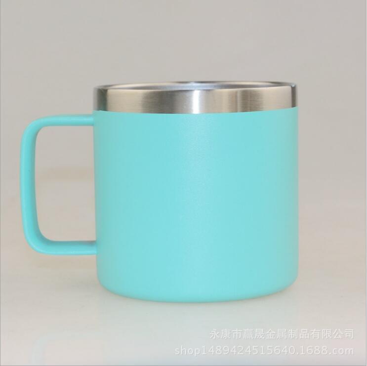 New 14oz Stainless Steel Insulated Travel Mug with Handle