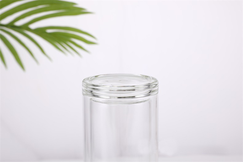 Temperature Measurement Double Glass Insulated Transparent Tea Cup