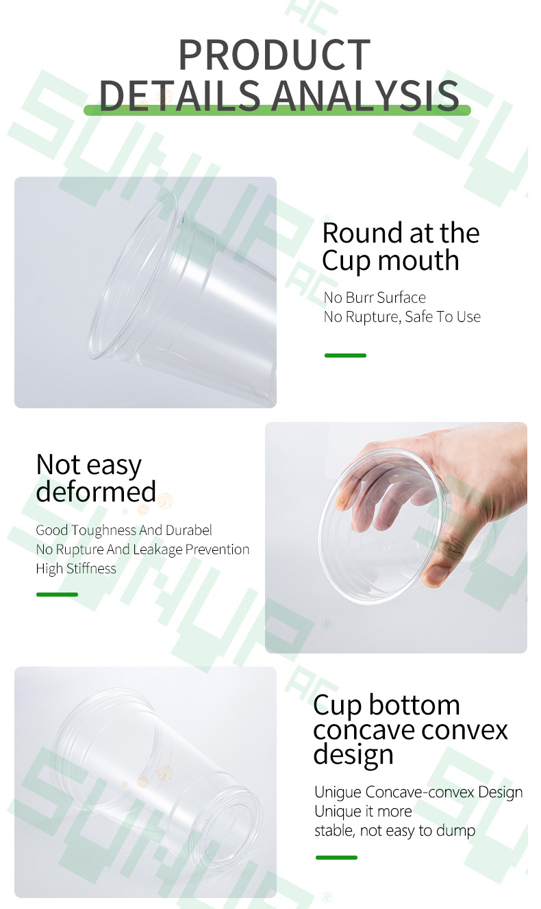 High Transparent Clear Plastic 74mm Dome Lid for Disposable PLA/Pet Cup