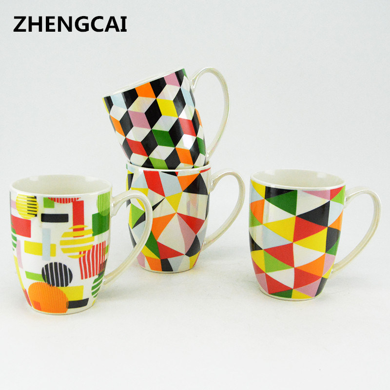 Geometric Design, Simple Style Ceramic Cup & Mug for Promotion